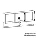 Ver imagem 4 de Armario Aereo 3 Portas 150 Cm Line Supremo Cp Freijo Ktp