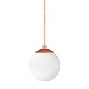 Ver imagem 2 de Pendente Bronze C/ Globo de Vidro Branco de 14cm + Led 2w