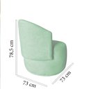 Ver mais imagens de Kit Namoradeira + 2 Poltronas Decorativa Beatriz Orgânica Veludo Acqua