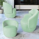 Ver imagem 1 de Kit Namoradeira + 2 Poltronas Decorativa Beatriz Orgânica Veludo Acqua