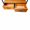 Ver imagem 5 de Estante para Livros de Madeira e Ferro com 6 Prateleiras e 2 Gavetas - Estilo Industrial