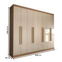 Ver imagem 4 de Guarda-roupa Casal Ela e Ele 8 Portas 8 Prateleiras - Panorama Móveis