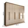 Guarda-roupa Casal Ela e Ele 8 Portas 8 Prateleiras - Panorama Móveis - 4