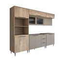 Ver imagem 1 de Cozinha Completa Modulada 15 Portas 3 Gavetas com Vidro Imperial/fume - Panorama Móveis