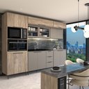 Ver imagem 5 de Cozinha Completa Modulada 15 Portas 3 Gavetas com Vidro Imperial/fume - Panorama Móveis