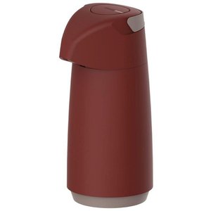 Garrafa Térmica Pressao Exata Ampola Vidro Vermelha 1l