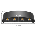 Ver imagem 2 de 3 Luminárias Arandela (cor Preta) Meia Lua de Sobrepor Led 8w Bivolt Ip65 Cor da Luz Branco Quente C