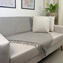 Ver imagem 3 de Kit 2 Mantas Para Sofá Cinza 240x180