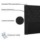 Ver imagem 3 de Cabeceira Tania Para Cama Box Solteiro 90 cm Corino - D’Rossi - Preto