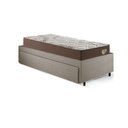 Ver imagem 7 de Base Box Cama Solteirão Sapateira Linho Bege e Colchão Relax Adorabile Ecoflex 96x203