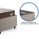 Ver imagem 2 de Base Box Cama Solteirão Sapateira Linho Bege e Colchão Relax Adorabile Ecoflex 96x203