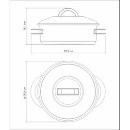 Caçarola Tramontina Solar Rasa em Aço Inox Fundo Triplo com Tampa e Alças 28 Cm 7,1 L Tramontina - 10