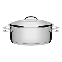 Caçarola Tramontina Solar Rasa em Aço Inox Fundo Triplo com Tampa e Alças 28 Cm 7,1 L Tramontina - 1