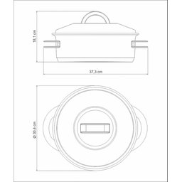 Caçarola Tramontina Solar Rasa em Aço Inox Fundo Triplo com Tampa e Alças 28 Cm 7,1 L Tramontina - 5
