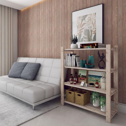 Estante Multiuso Pinus: Organização e Beleza em Cada Detalhe