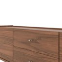 Ver imagem 4 de Rack Jasper 220 cm 2 Gavetas e 2 Porta Sala Estar Cômoda - Canella com Champanhe