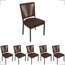 Ver imagem 1 de Jogo 6 Cadeiras de Alumínio Corda Sintética Assento 50cm Alt Marrom