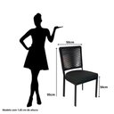 Ver imagem 5 de Jogo 6 Cadeiras de Alumínio Corda Sintética Assento 50cm Alt Marrom