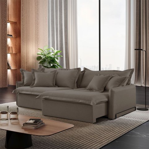 Sofá Cama Leona Retrátil e Reclinável 270 Cm Braço 15 Cm Meu Sofá Online