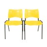 Kit 2 Cadeiras Iso Turim plastica Igreja Recepção Escola Amarela com conector PopMov kit 2 cadeira i - 1