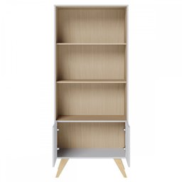 Estante de Livros Link com 2 Portas e 3 Prateleiras Branco Fosco Taurani Nobre Colibri Moveis - 5