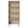 Estante de Livros Link com 2 Portas e 3 Prateleiras Branco Fosco Taurani Nobre Colibri Moveis - 5