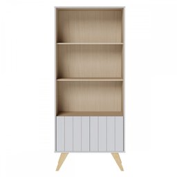 Estante de Livros Link com 2 Portas e 3 Prateleiras Branco Fosco Taurani Nobre Colibri Moveis - 4