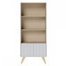 Estante de Livros Link com 2 Portas e 3 Prateleiras Branco Fosco Taurani Nobre Colibri Moveis - 4