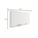 Ver imagem 2 de Armário Aéreo P/ Cozinha Alpha 2501 C/ 3 Portas 120cm Cinza - Carraro