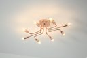 Ver imagem 2 de Plafon Sputnik 8 Braços Rose Gold 78cm 8E27 PARIS LUZ