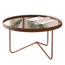Ver imagem 1 de Mesa de Centro Alamanda Sala Espelhada com Pés Metálicos Castanho/bronze