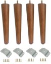 Ver imagem 1 de Kit 4 Pé Palito 25cm Amêndoa Marrom Claro + Chapinha Reta + Parafusos