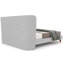 Ver imagem 7 de Cabeceira Casal Nilo 195cm com Cama Pés Madeira Suném P05 Linho Cinza Claro Bouclê Cru - Lyam Decor