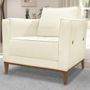 Ver imagem 2 de Kit 2 Poltronas Decorativas Balli Pes Madeira Linho Perola Ezz