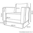Ver imagem 4 de Kit 2 Poltronas Decorativas Balli Pes Madeira Linho Perola Ezz