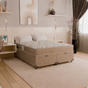 Ver imagem 6 de Baú Queen Bipartido + Colchão D33 One Face - Suede Bege - e-Shop Casa