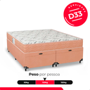 Ver imagem 5 de Baú Queen Bipartido + Colchão D33 One Face - Suede Bege - e-Shop Casa