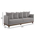 Ver imagem 3 de Sofá 4 Lugares Living Linho M-169 Martins Cinza