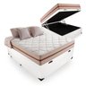 Cama Box Baú Casal Tecido Sintético Branco com Colchão Pillow Angel - Bello Box - Molas Ensacadas 62 - 1
