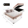 Cama Box Baú Casal Tecido Sintético Branco com Colchão Pillow Angel - Bello Box - Molas Ensacadas 62 - 2