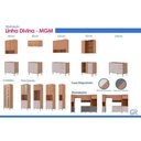Ver imagem 4 de Cristaleira Divina LED Reflecta 2 Portas 6 Prateleiras MDF com Iluminação Titânio MGM 70cm