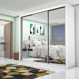 Guarda-Roupa Casal com Espelho 3 Portas de Correr Ilheus Premium Espresso Móveis - 1