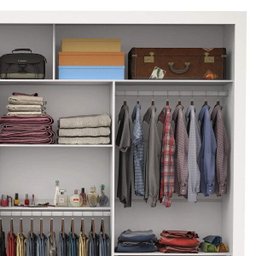 Guarda-Roupa Casal com Espelho 3 Portas de Correr Ilheus Premium Espresso Móveis - 7