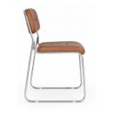 Ver imagem 3 de Cadeira Interlocutor Estofada Denver - Cor Caramelo - 34410