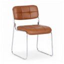 Ver imagem 1 de Cadeira Interlocutor Estofada Denver - Cor Caramelo - 34410
