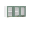 Ver imagem 1 de Armário Aéreo Aço 3 Portas de Vidro Colors Bertolini - Verde/branco