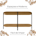 Ver mais imagens de Aparador Virginia Detalhes em Couro Ecologico Pés Metal Mdp Mdf Nature Fosco