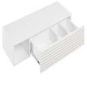 Ver imagem 3 de Penteadeira Mesa de Maquiagem Joy Suspensa 01 Gaveta com Espelho Branco - Desk Design