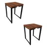 Kit 2 Banco Banqueta Nova York Industrial Cozinha Área Gourmet Preto - 1