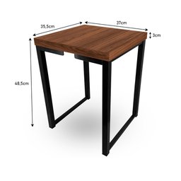 Kit 2 Banco Banqueta Nova York Industrial Cozinha Área Gourmet Preto - 6